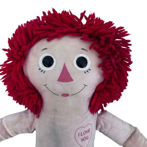 Raggedy Ann Doll Vintage 18" Unbranded I Love You Heart No Clothes Cute Floppy - Picture 6 of 13